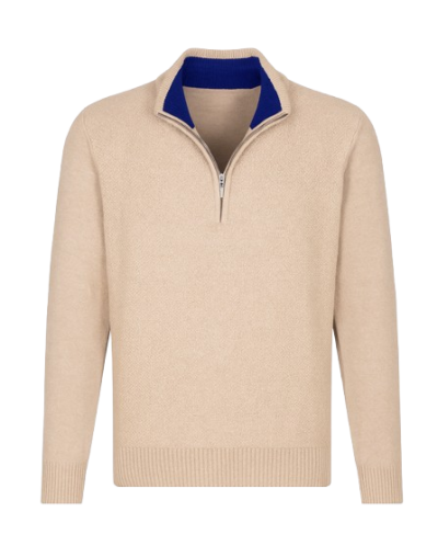   Suetér Tipo Polo Hombre Beige DUHERSH
