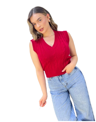 Chaleco Tejido Unicolor