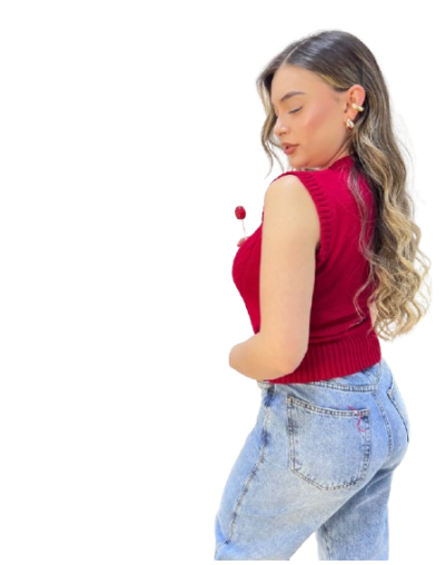 Chaleco Tejido Unicolor