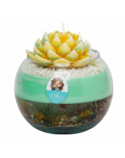 Vela - pecera Flor de Loto