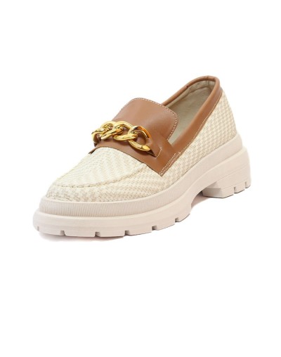 Mocasín Beige Por Miel Ballerinas Alba
