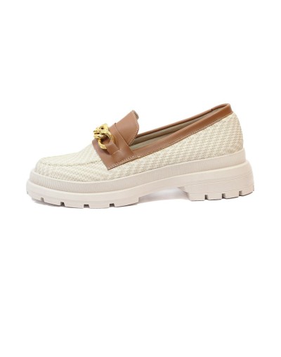 Mocasín Beige Por Miel Ballerinas Alba