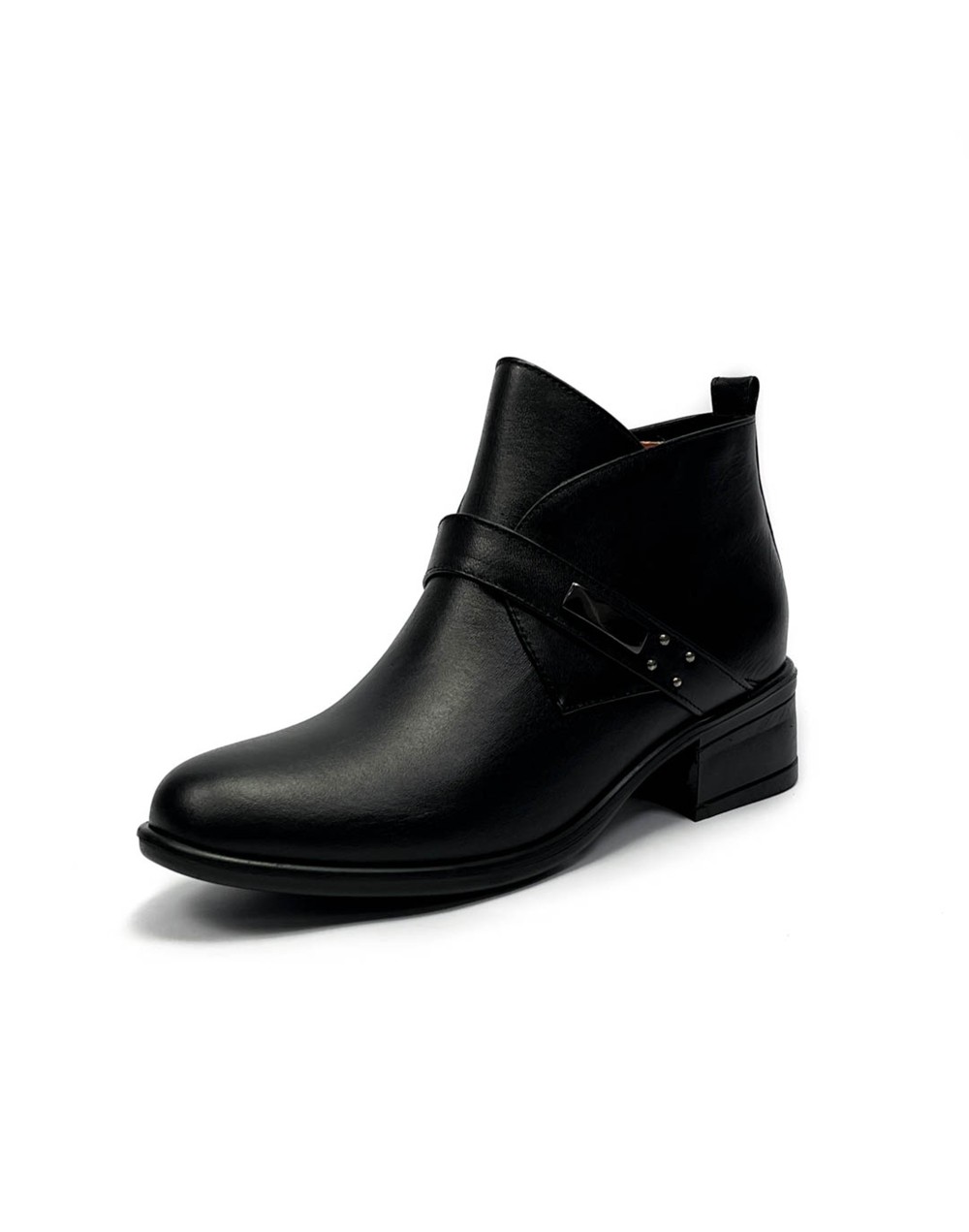 Botín Cuero Para Mujer Negro Ballerinas Ariel