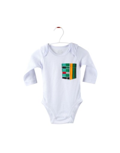Body unisex con bolsillo étnico- Manga larga