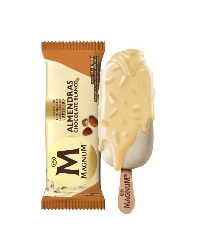 Magnum - Almendras Chocolate Blanco 100% Belga 90 gr.