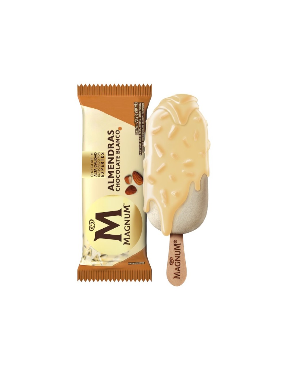 Magnum - Almendras Chocolate Blanco 100% Belga 90 gr.