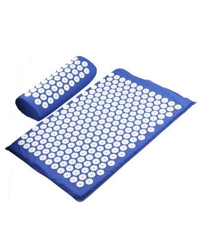 Set Esterilla Cojín Puntas Acupuntura Yoga Masajea Color Azul