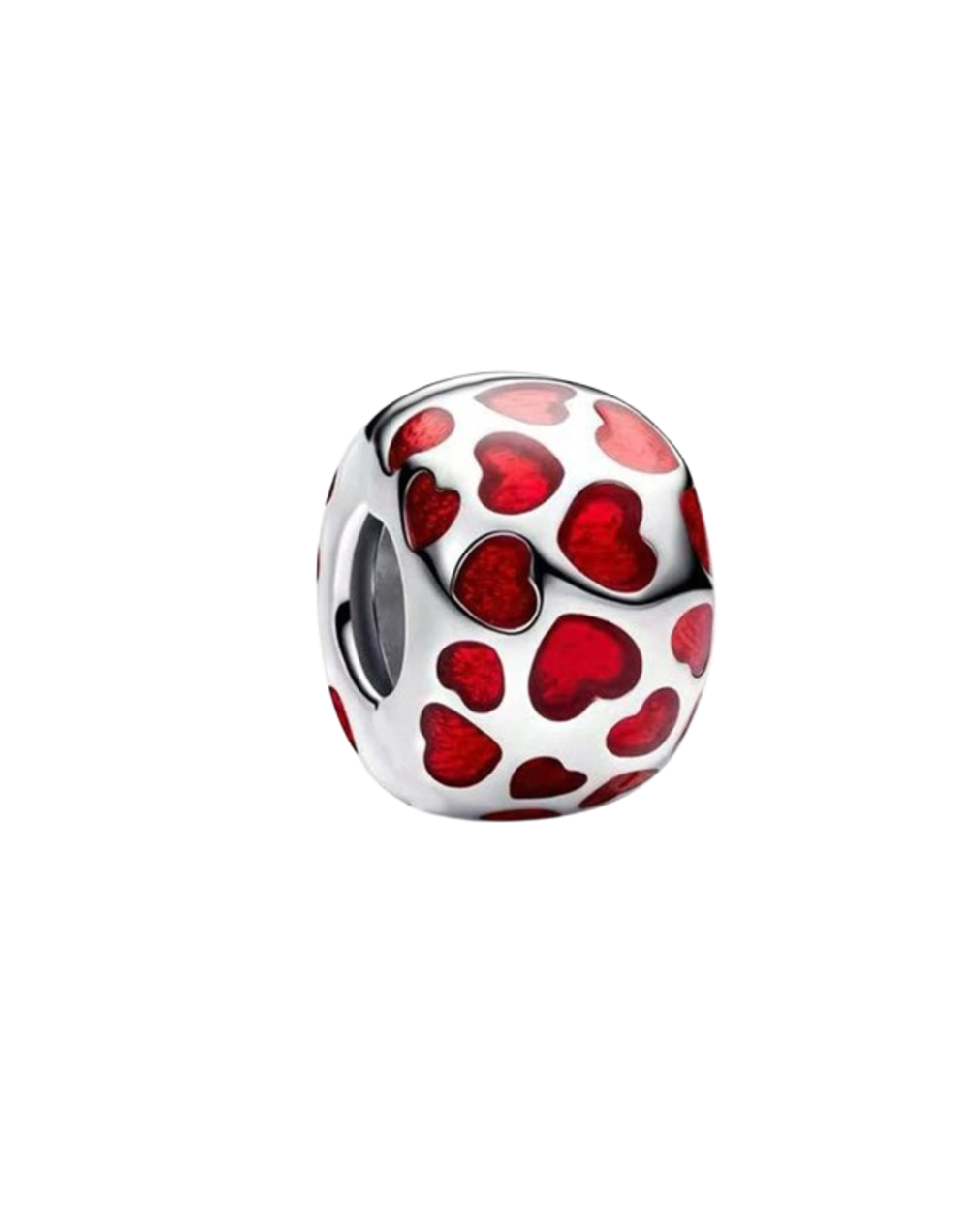 Charm Corazones Rojos con baño de Plata 925 | Compatible con Pandora