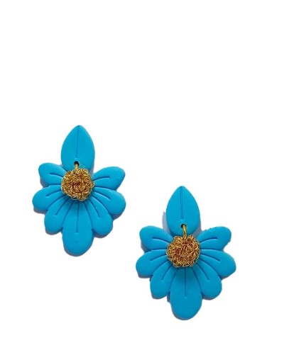 Aretes flor Arcilla polimerica