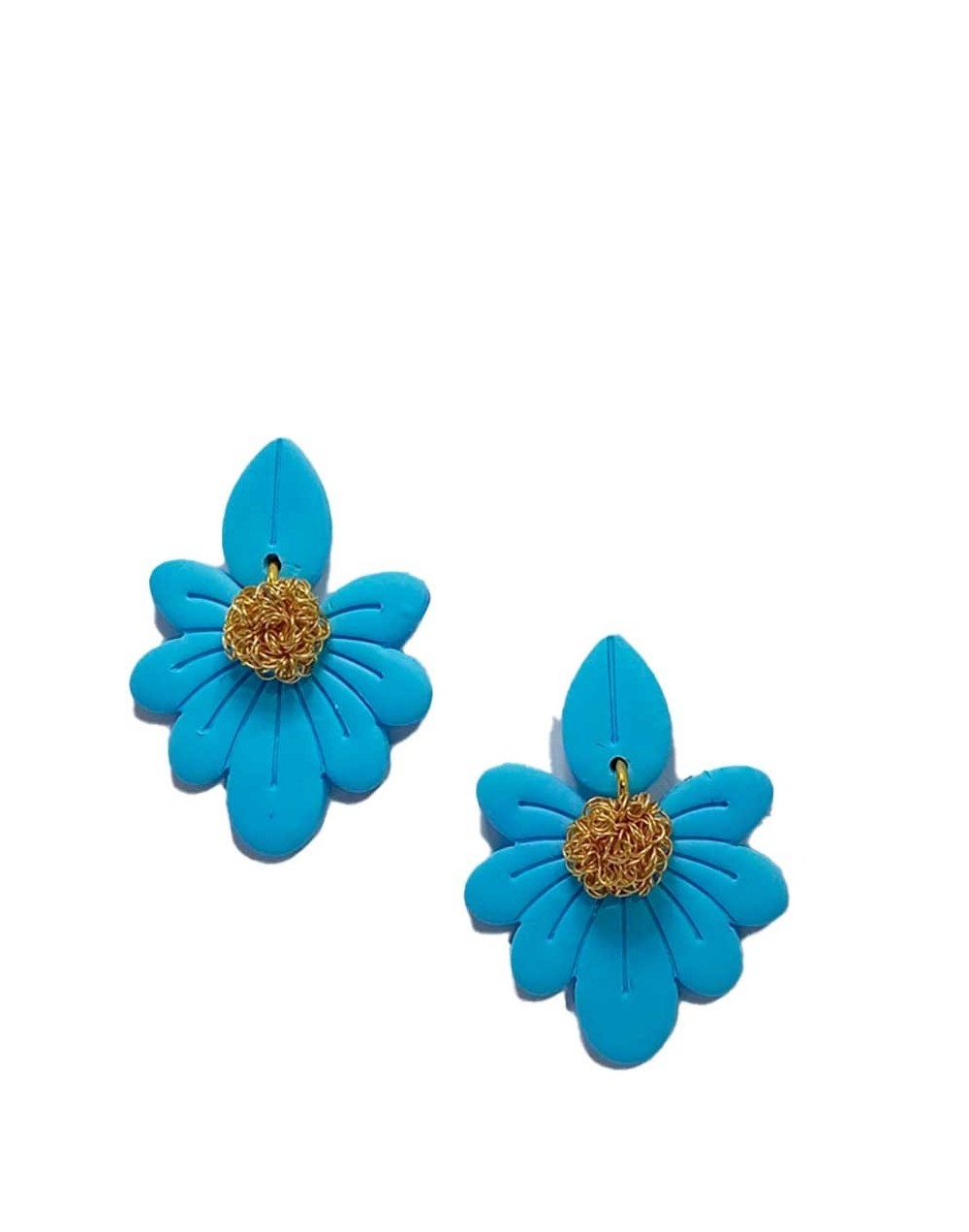 Aretes flor Arcilla polimerica