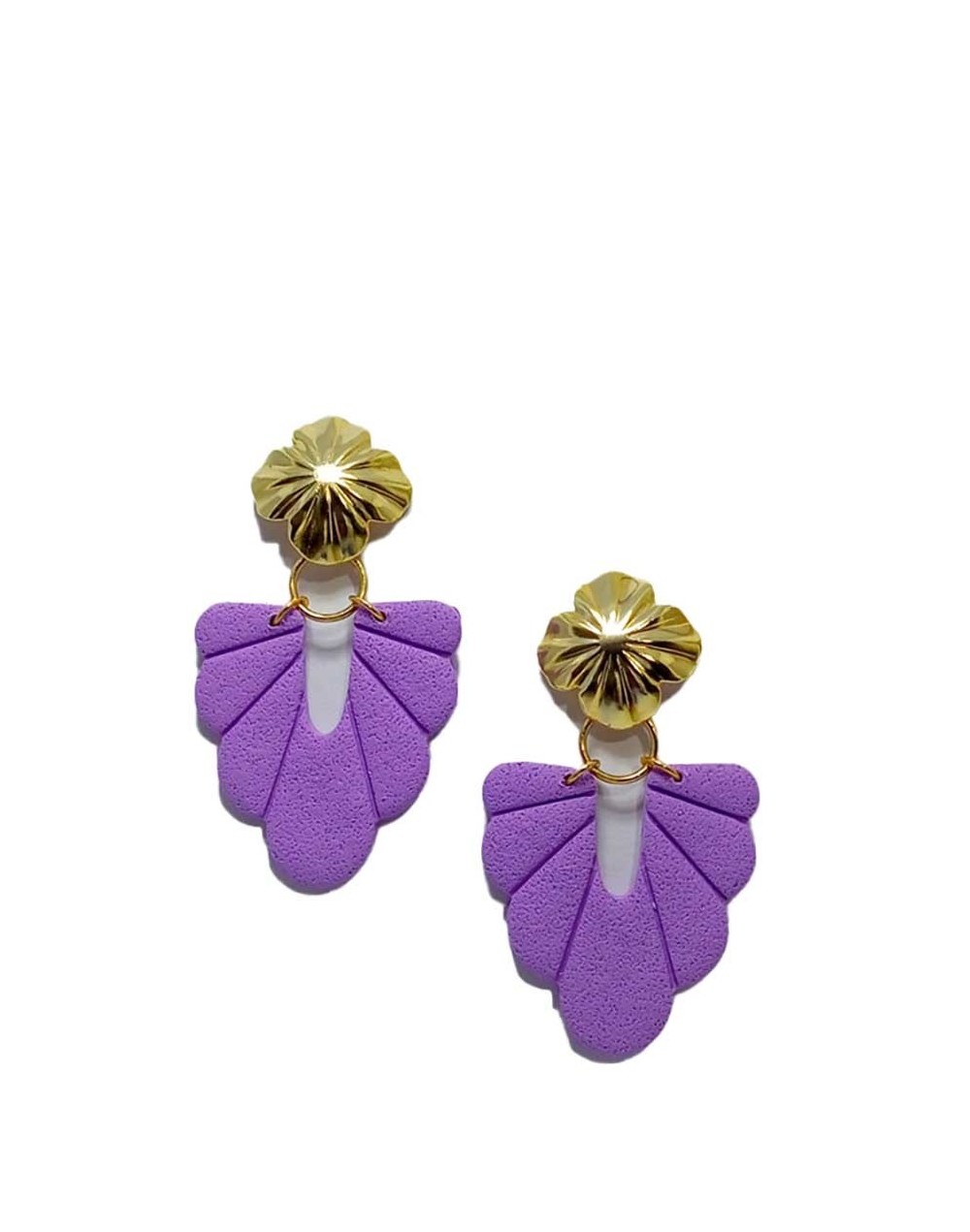 Maxi Aretes Abanico arcilla polimérica
