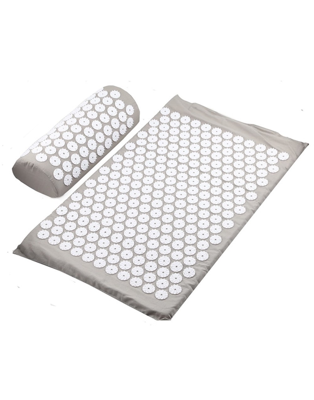 Set Esterilla Cojín Puntas Acupuntura Yoga Masajea Color Gris