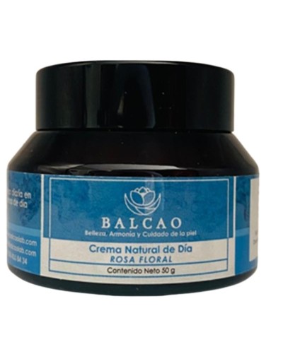Crema natural de día rosa floral 50 g