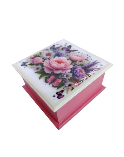 Caja jardín rosa