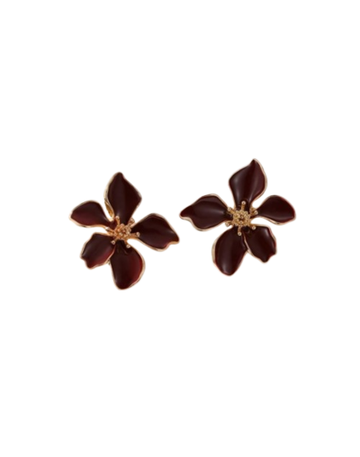 Aretes Lirios con Baño en Rodio | Elegancia Floral