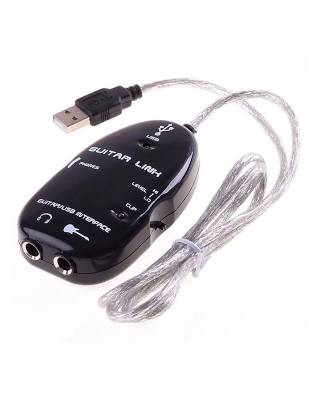 Adaptador Interfaz Audio Guitarra Usb Guitar Link Color Negro