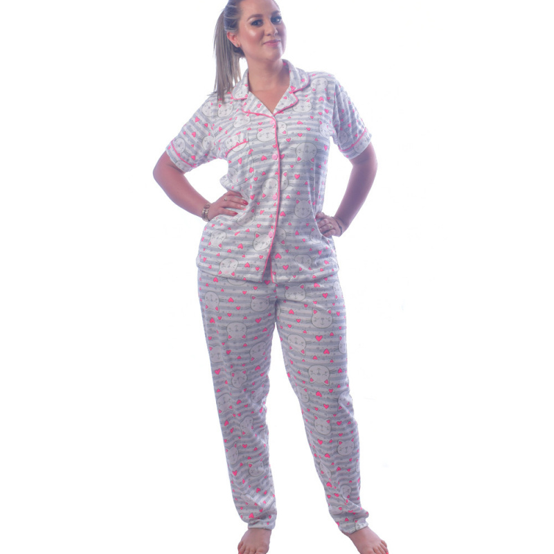 Pijama Dos Piezas Dama Franela Algodón