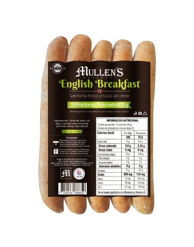 Mullen´s Salchicha Artesanal - English 400gr