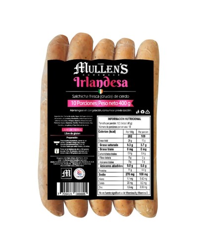 Mullen´s Salchicha Artesanal - Irlandesa 400gr