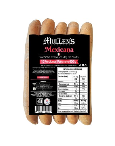 Mullen´s Salchicha Artesanal - Mexicana 400gr