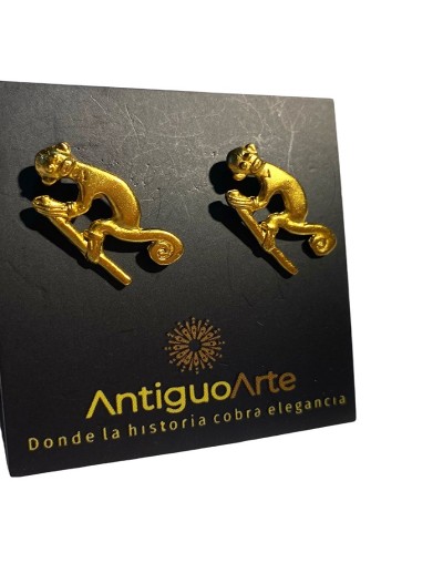 ARETES EN BAÑO DE ORO