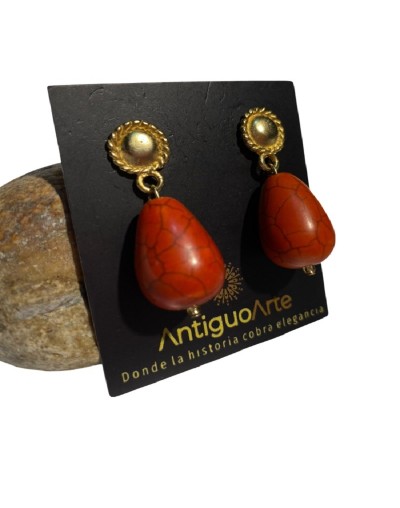 ARETES PRECOLOMBINOS EN BAÑO DE ORO