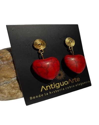 ARETES PRECOLOMBINOS EN BAÑO DE ORO