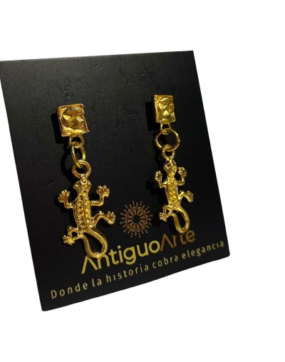 ARETES PRECOLOMBINOS EN BAÑO DE ORO