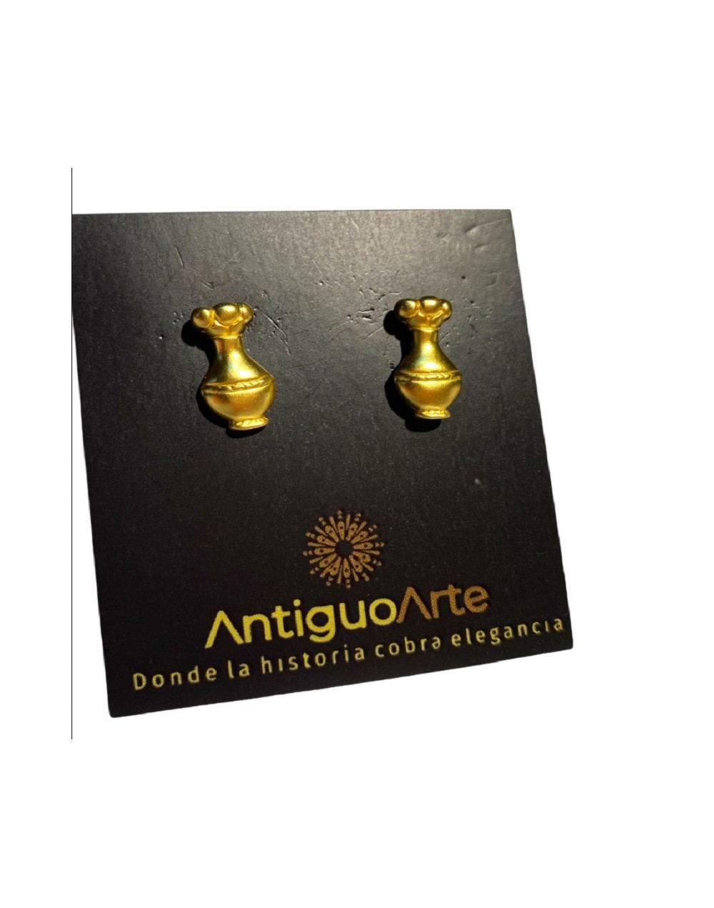ARETES PRECOLOMBINOS EN BAÑO DE ORO