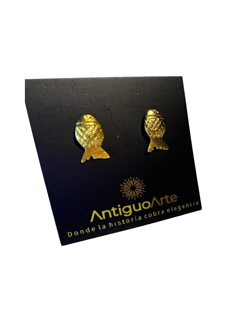 ARETES PRECOLOMBINOS EN BAÑO DE ORO