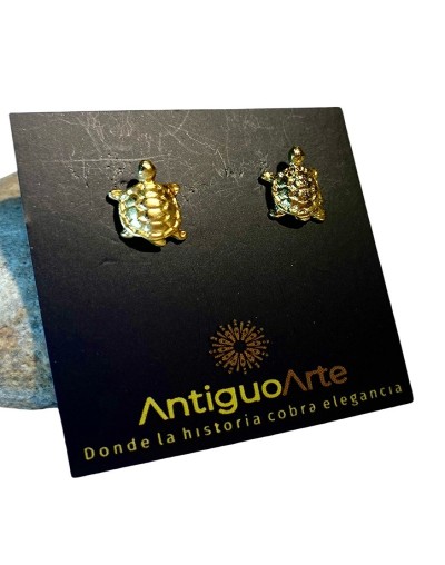 ARETES PRECOLOMBINOS EN BAÑO DE ORO