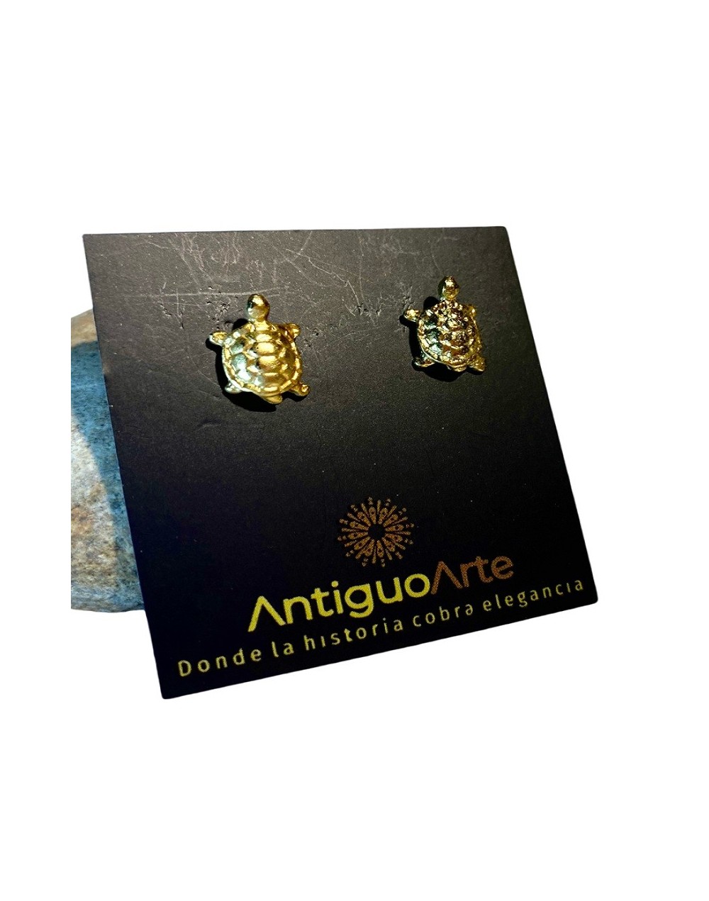 ARETES PRECOLOMBINOS EN BAÑO DE ORO
