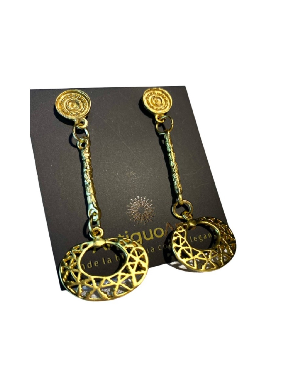 ARETES PRECOLOMBINOS EN BAÑO DE ORO