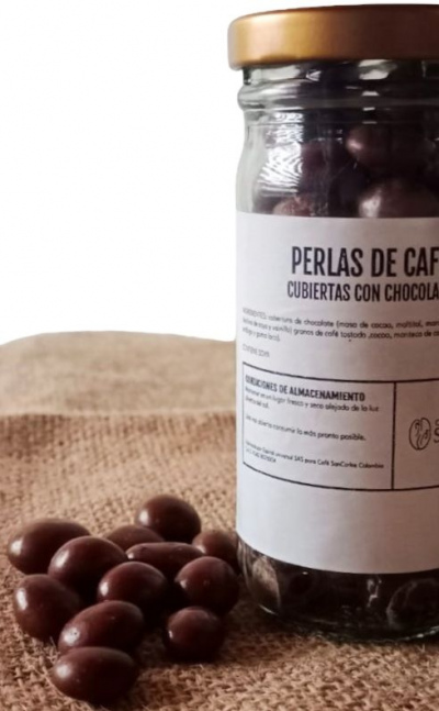 Perlas de café recubiertas de cacao al 70