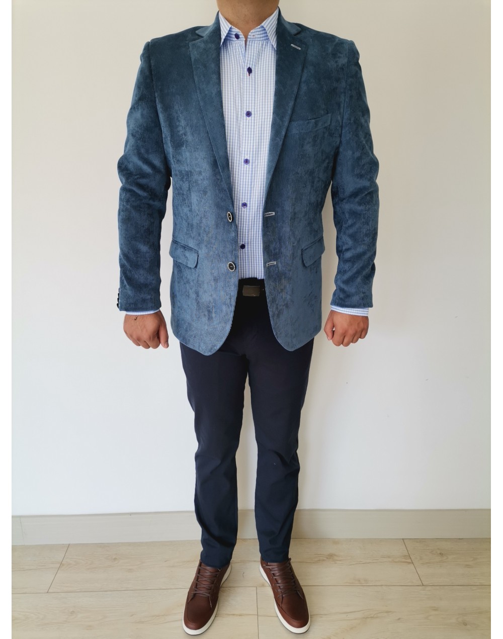Chaqueta casual azul índigo