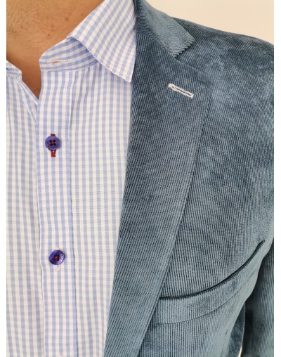 Chaqueta casual azul índigo