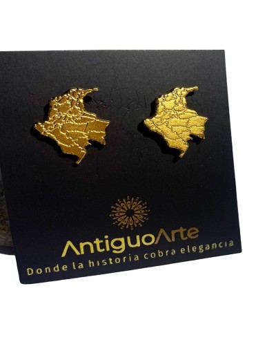 ARETES PRECOLOMBINOS EN BAÑO DE ORO