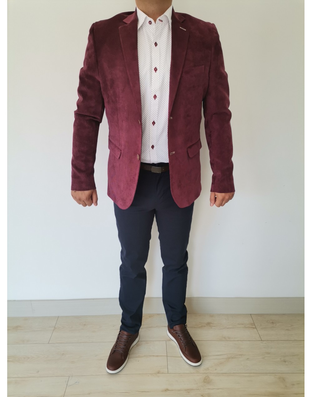 Chaqueta casual vinotinto