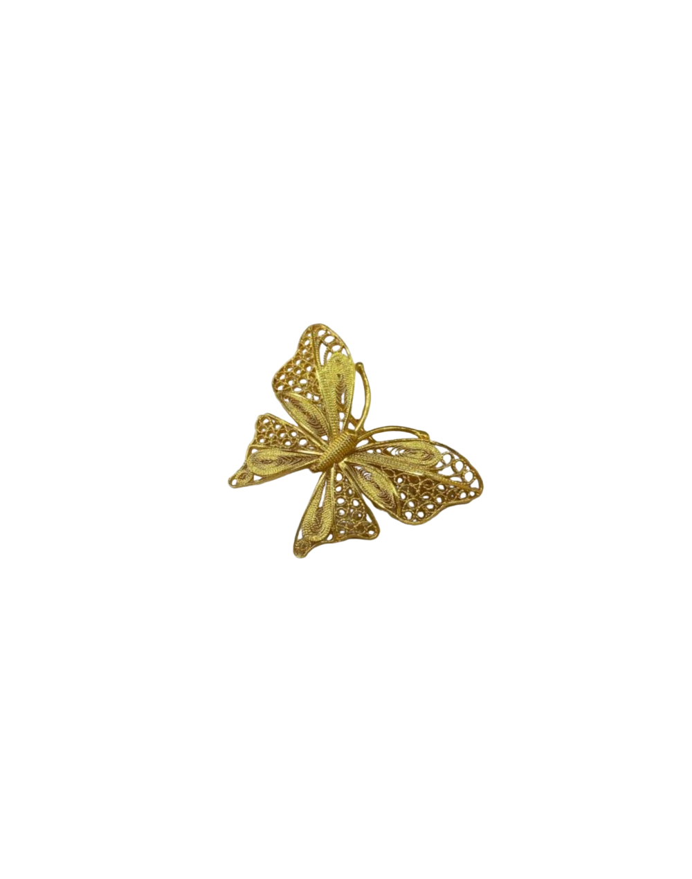 Prendedor Filigrana en Plata/Baño 18k