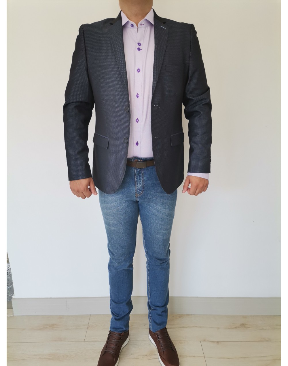 Chaqueta formal azul diseño