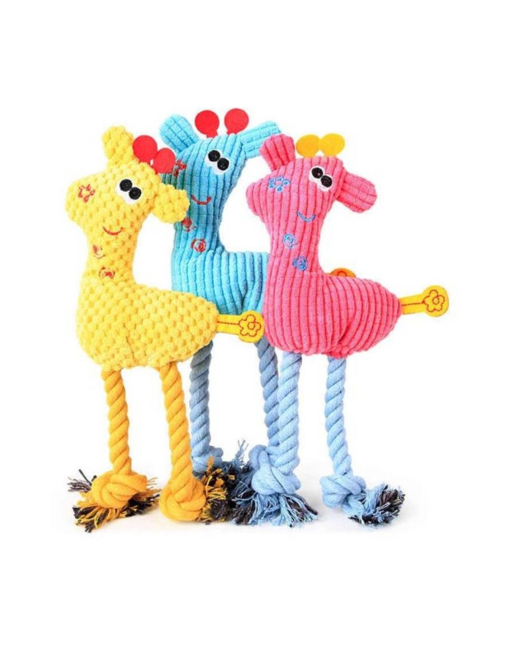 Jirafas peluche con cuerda