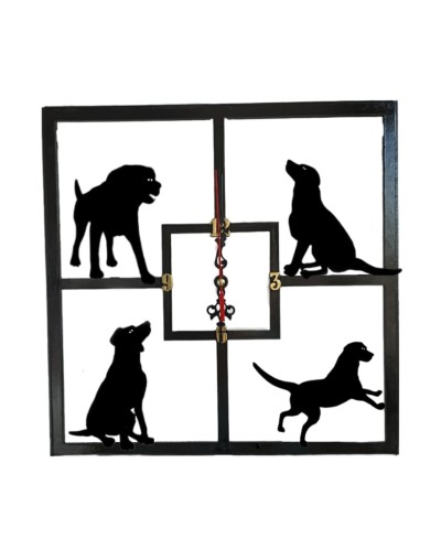 Reloj pared perros