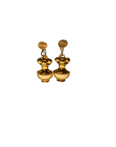 Aretes colgante Poporo precolombino