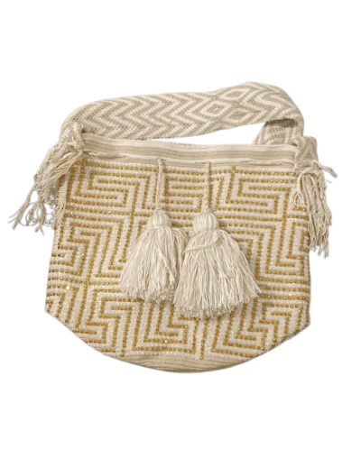 Bolso Grande Wayuú Hilado con pedreria