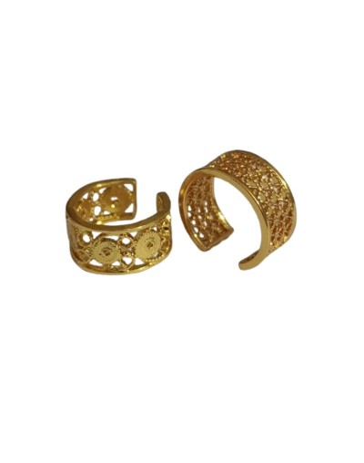 Ear Cuf Filigrana en Plata/Baño 18k