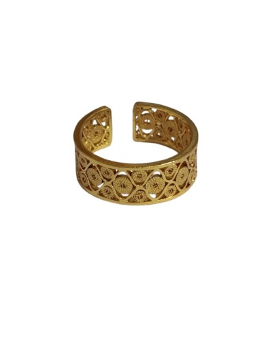 Anillo Filigrana en Plata/Baño 18k