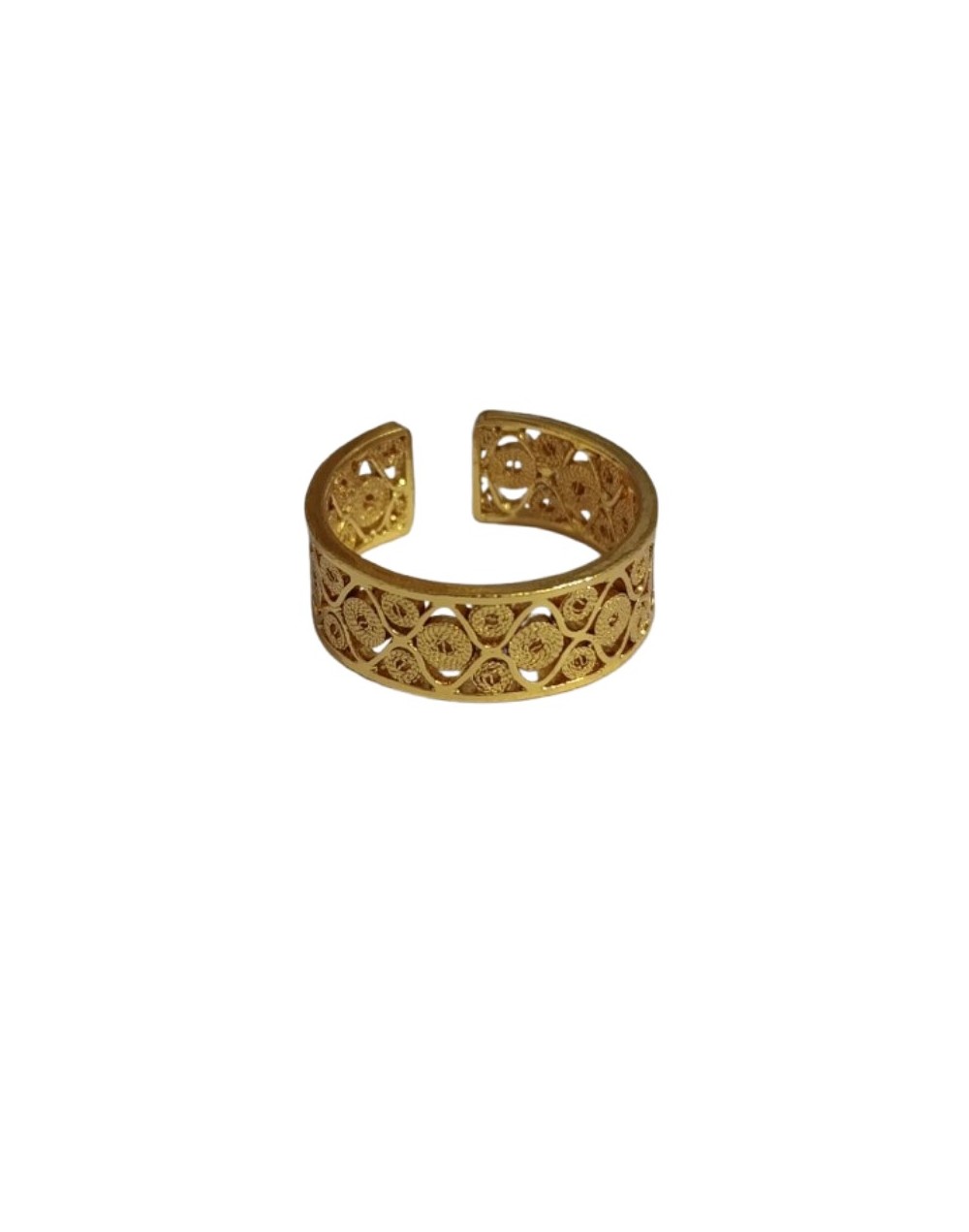 Anillo Filigrana en Plata/Baño 18k