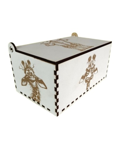 Joyero blanco marfil con diseños laser