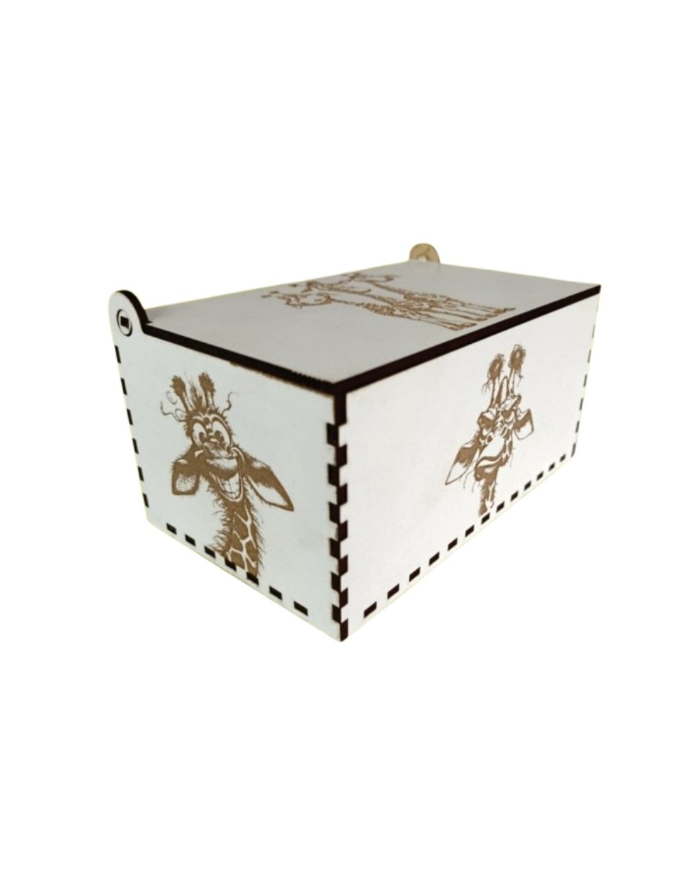 Joyero blanco marfil con diseños laser