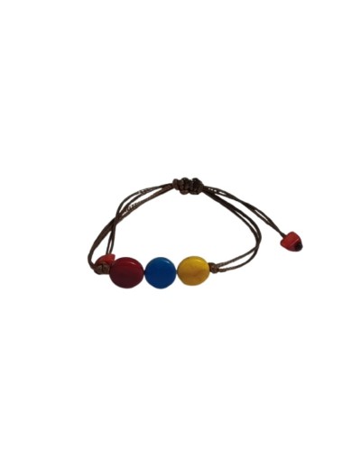 Pulsera tres piezas en Tagua varios colores